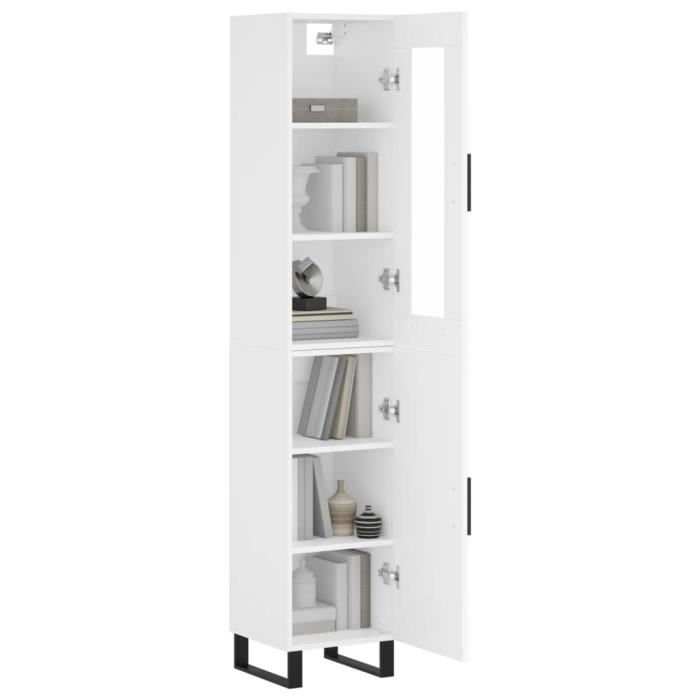 VidaXL Highboard White 34.5x34x180 Cm Engineered Wood 3199193