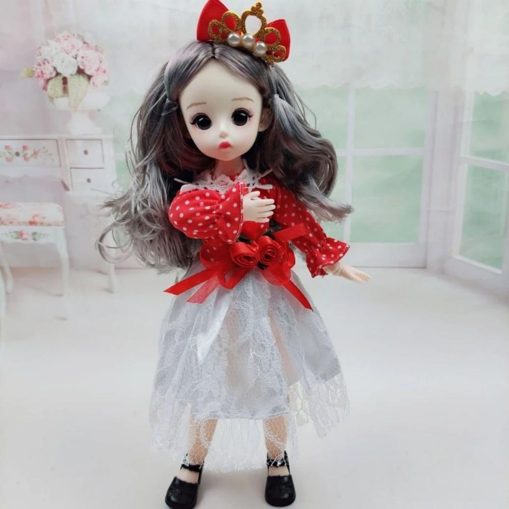 Oblečení pro 1/6 BJD panenku Roztomilé šaty Sukně Pokrývka hlavy 30cm Princezna Panenka Ležérní Kostým Oblečení Doplňky pro panenky Dívka DIY Hračka Dárky