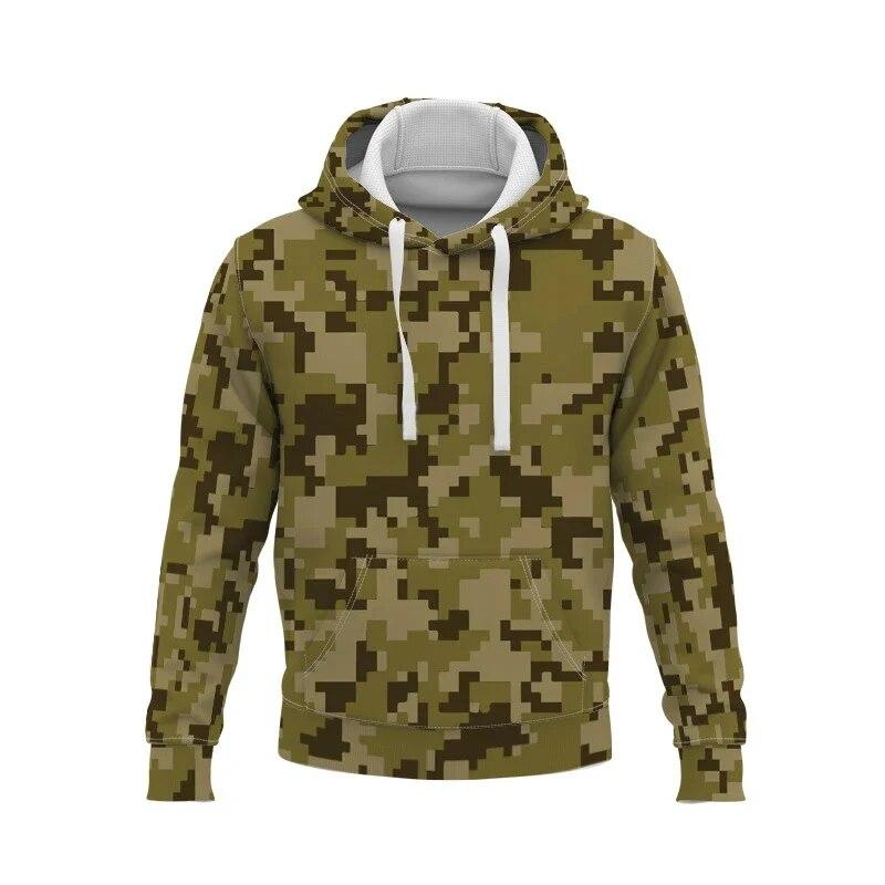 Φούτερ με Κουκούλα Για Άνδρες Γυναίκες Φούτερ Camo 3D Εκτυπωμένα Μόδα Harajuku Streetwear Φούτερ Μακρυμάνικα Πουλόβερ Oversized Y2k Παιδικά με Κουκούλα