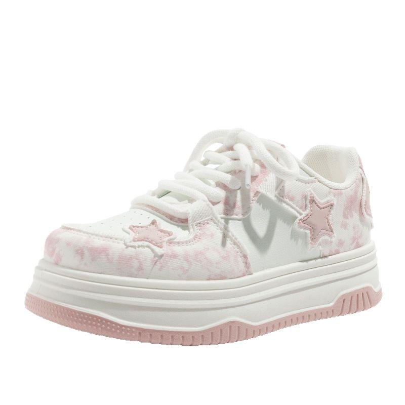 New Style Sneakers for Women, Fashionable and Versatile, Casual Shoes with Thick Soles, Single Shoes