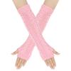 Women's Winter Warm Wool Gloves, Fingerless Long Sleeve Extended Gloves