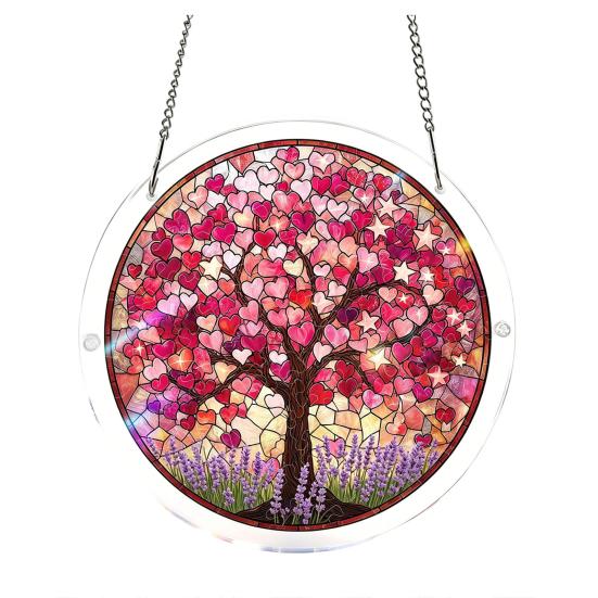 Suncatcher Puzzle in Acrilico Ornamento da Appendere alla Finestra 83 Pezzi Puzzle Sun Catcher Decorazione da Giardino Regali per Donne Uomini Mamma