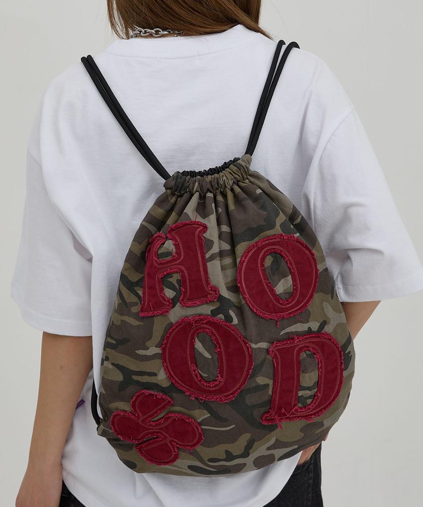 Hoodhood Hood Applique String Bag Camo