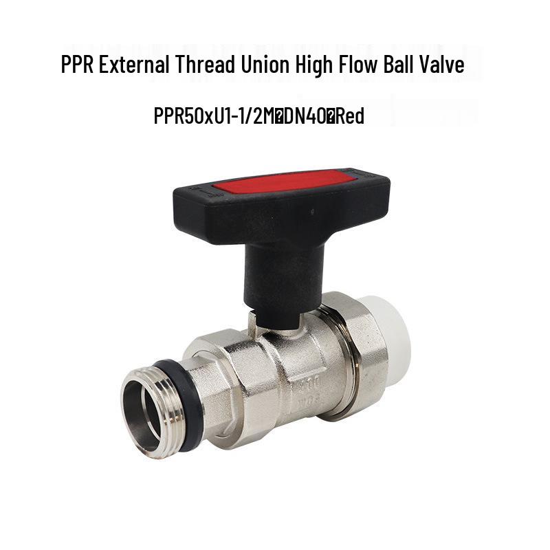 Dual-Use All Copper High Flow Ball Valve for AC and Floor Heating