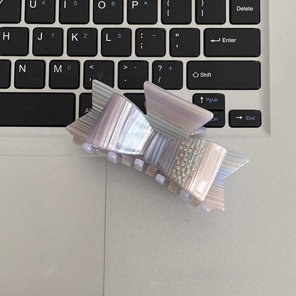 Elegant Bowknot Hair Claw Korean Style Small Hair Clip Personalized Acetate Shark Clip Streetwear