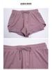 Damen Plus Size Schnelltrocknende Mesh Sport-Yoga-Shorts mit Anti-Exposure und Fake-Zweiteiler-Design