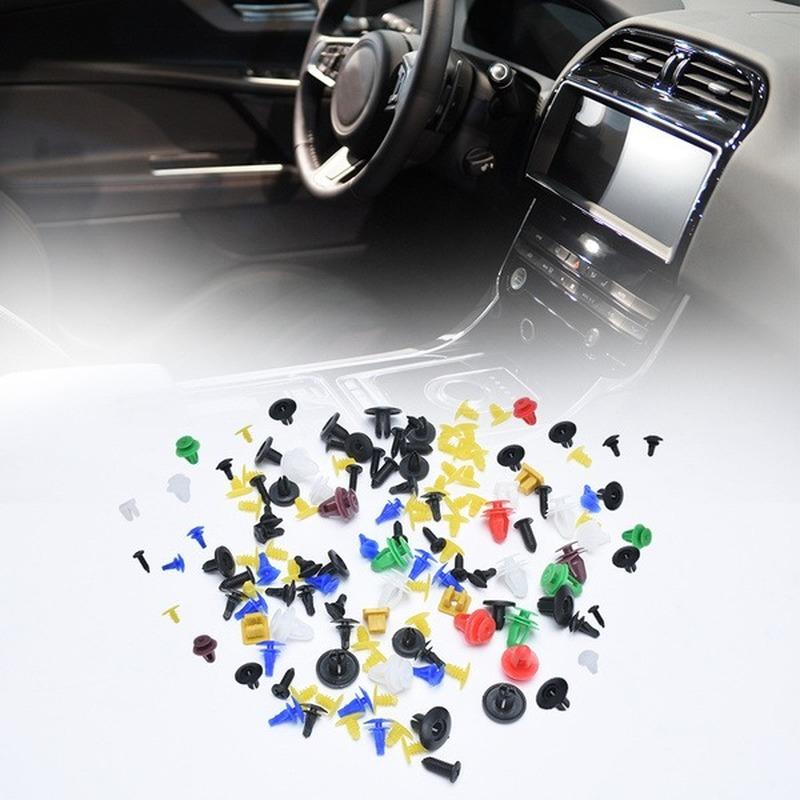 100 ks Univerzální Směsné Auto Klipy Upevňovací Klipy Nárazníku Auta Držák Rivet Klip Panelu Dveří pro Všechna Auta