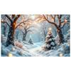 Christmas Banner Snowflake Decor Snow Scene Banner Christmas Decoration Banner Snow-Covered For Winter Festival Holiday Winter