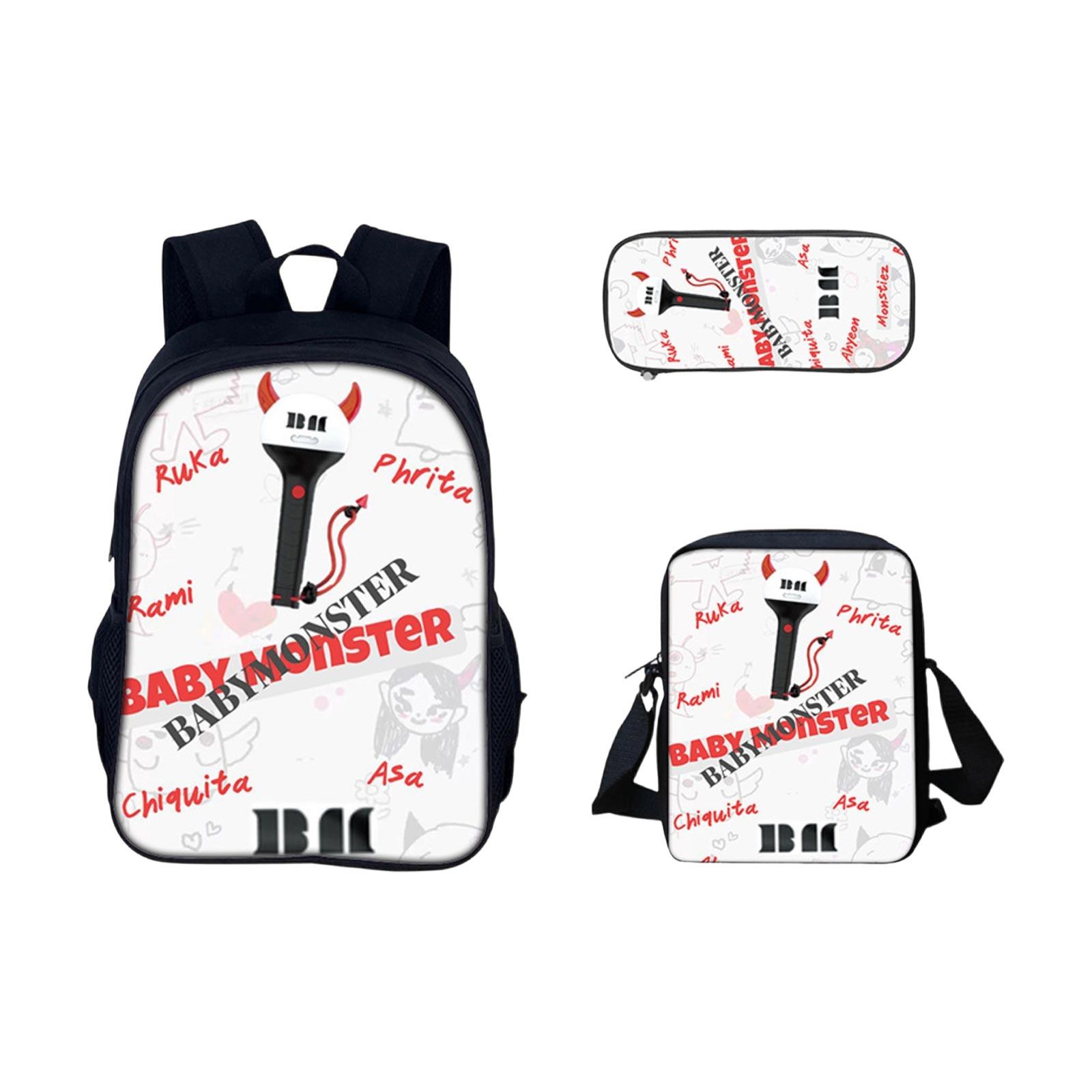 Elementary School Cartoon Backpack And Peripheral Backpack Three Piece Set