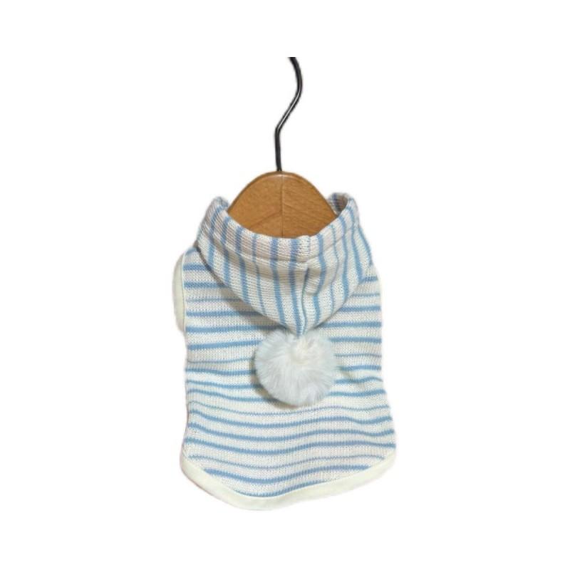 Cute Hooded Sweatshirt Small Dogs Yorkie Schnauzer Bichon Frise Cat Striped Pet Apparel Cotton