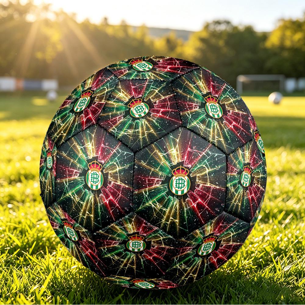 Real Betis FootballPrinted Size 5 Soccer Bll, Anti Slip Adult Match Football Souvenir for Football Fans