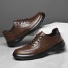 Fashion Genuine Leather Mens Casual Shoes New Trendy Minimalist Male Oxford Shoes Lace Up Formal Business Footwear Leisure Walk Sneakers