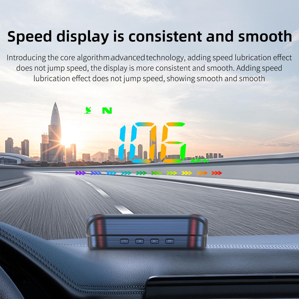 M23 GPS Color HUD Head-up Display Windshield Projector Auto Meter KMH Speedometer Smart Car Accessories Compass Overspeed Alarm