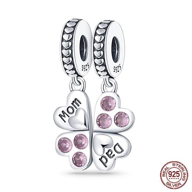 2023 New Style 925 Sterling Silver Four Leaf Clover Ladybug Charm Beads
