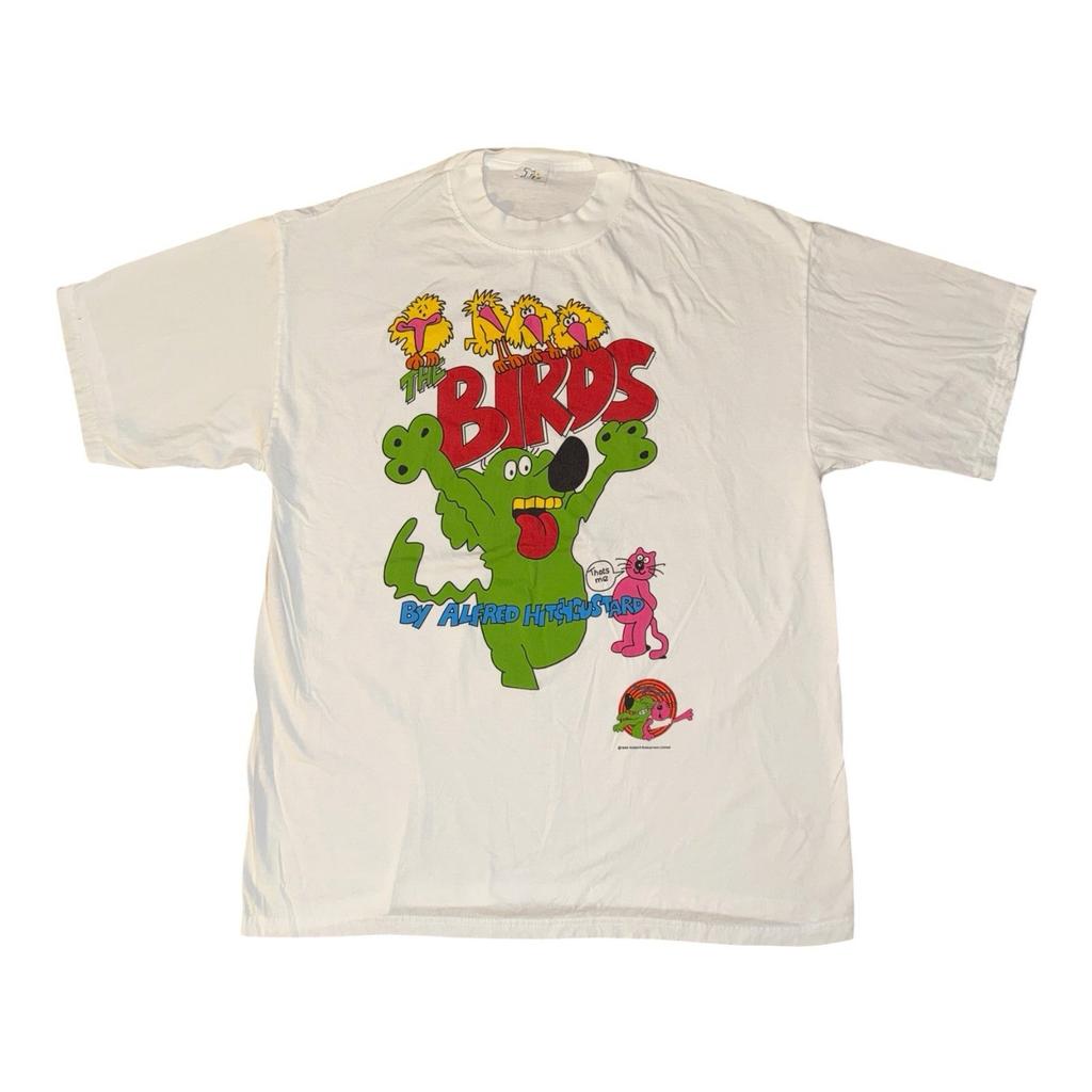 Vintage Roobarb Custard T Shirt Size XL White 1994 TV Show Promo Parody Graphic