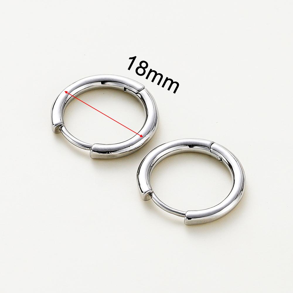 14K 18K Gold Plated Round Circle Gold Plated Hoop Earrings For Women Korean Fashion Ring Earrings Jewelry Accessories