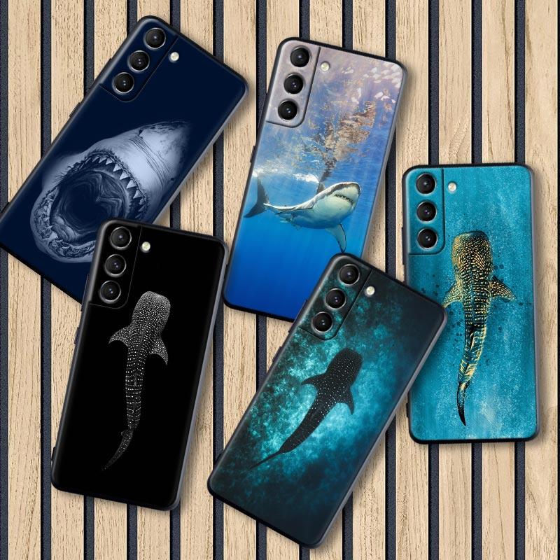 Ocean Whale Shark Swimming Case For Samsung Galaxy S24Ultra Funda S24 5G S22 S23 Ultra S20 S21 FE S10 Plus Soft Tpu Phone Cases