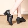 Black Shiny Oxford Cloth Latin Dance Shoes Soft Soled Women's Modern Jazz Shoes Teacher Shoes Square Dance