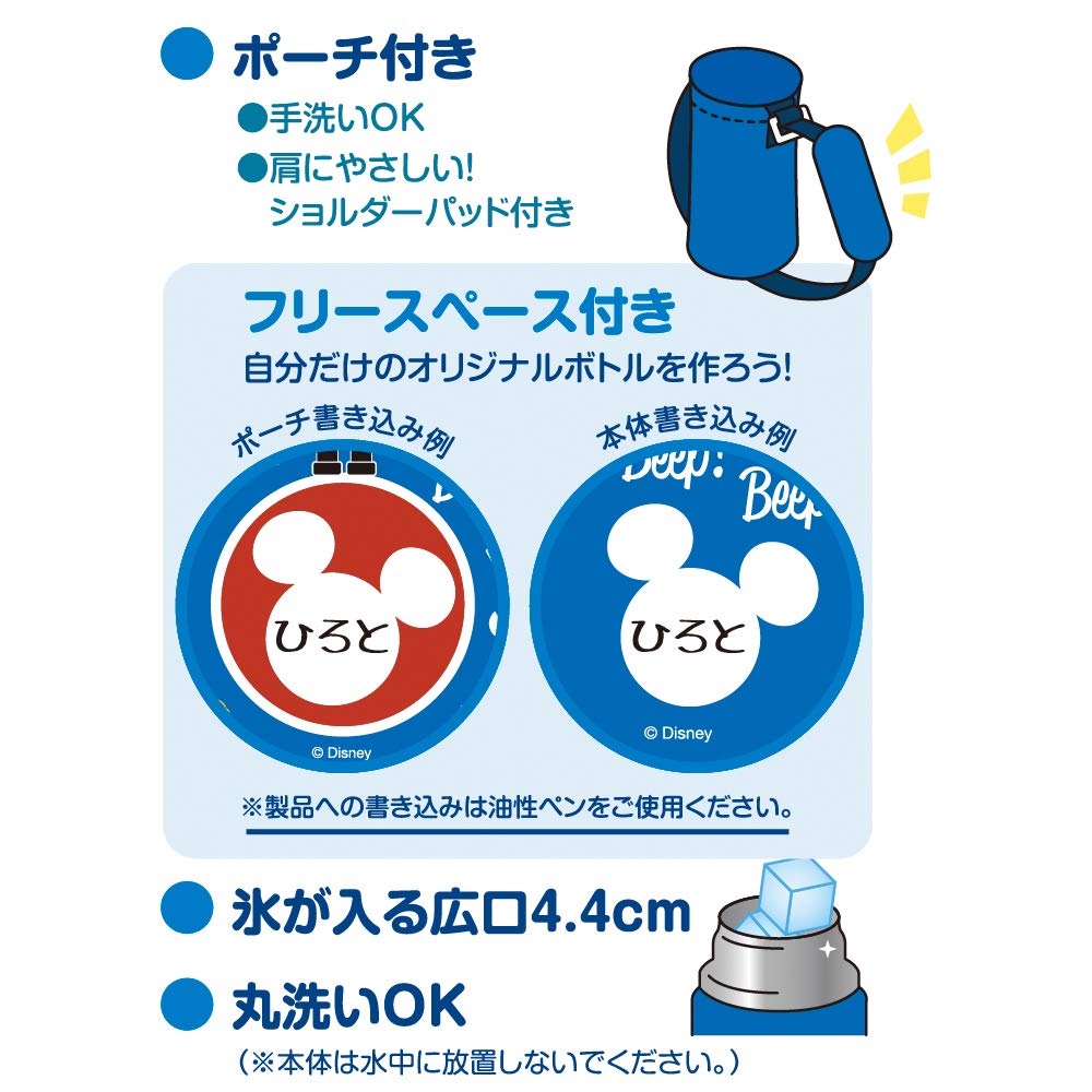 Thermos Vacuum Insulated Straw Bottle 400ml Mickey Mouse BlueRed (For Cold Drinks Only) FHL-402FDS BL-R