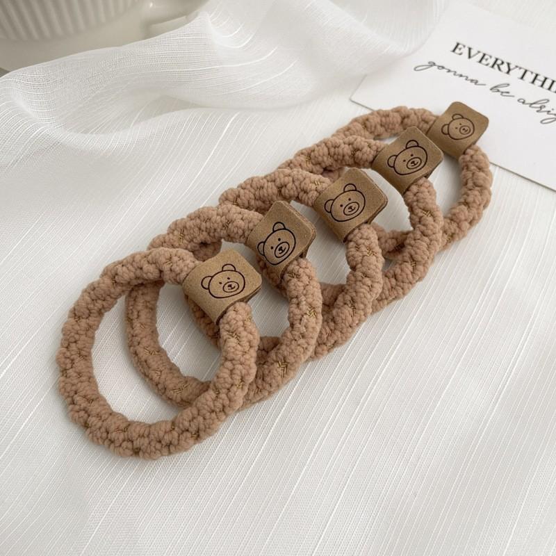 5 unidades por bolsa de coleteros elásticos para mujer y niña, banda de goma para el pelo, accesorios para el cabello