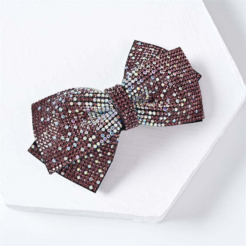 Štrasová mašlička do vlasů: Korejská spona do vlasů v jiskřivém stylu, elegantní čelenka pro celebrity.