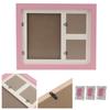 Dog Cat Paw Prints Pet Wall Frame Paw Print Kit for Dog Owner Cat Owner Pet LoversPink Mud Pink Frame