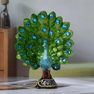 Pfauenornamente aus Harz, Pfauendekorationen, Weihnachtsdekorationen, Pfauenliebhaber, Pfauengeschenke, Ornament-Geschenkideen