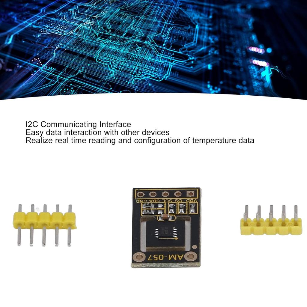 MAX30205 Temperature Humidity Sensor Module, 2.7‑3.3V Human Body Temp Sensor Board, 0.1°C Accuracy Body Sensor Module with Alarm, I2C