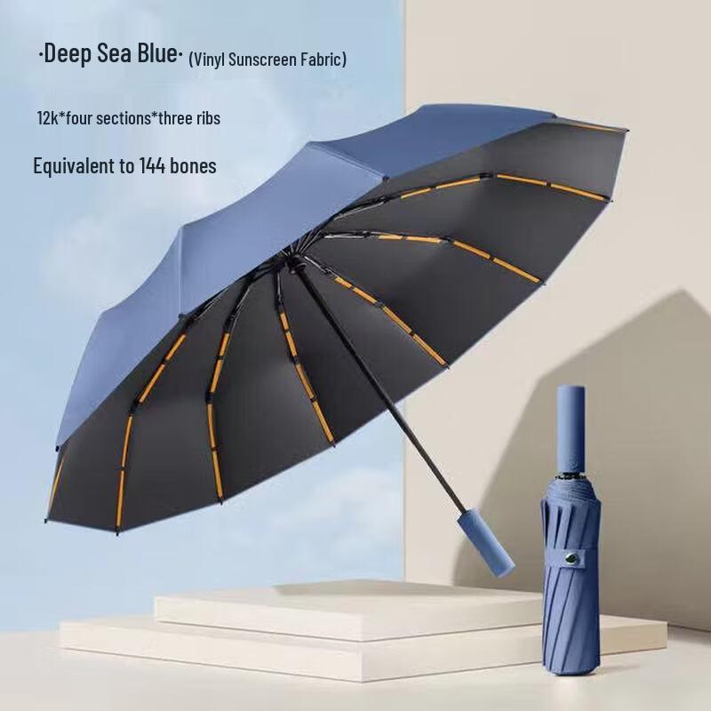 WH Large Automatic Folding Umbrella