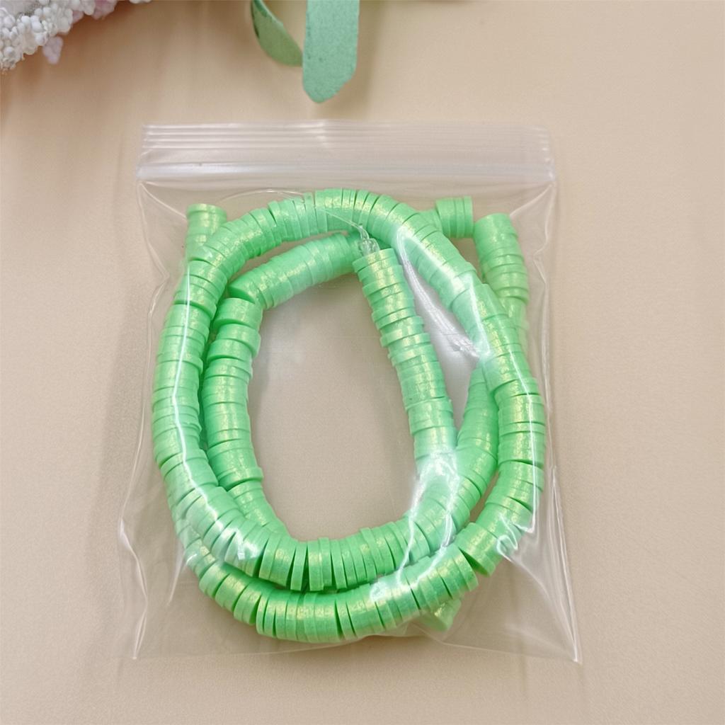 1 String Fashion 7Colors Loose Beads 6mm Necklace For Jewelry Making Pearlescent Powder 350PCS Spacer Beads DIY Bracelets Polymer Clay