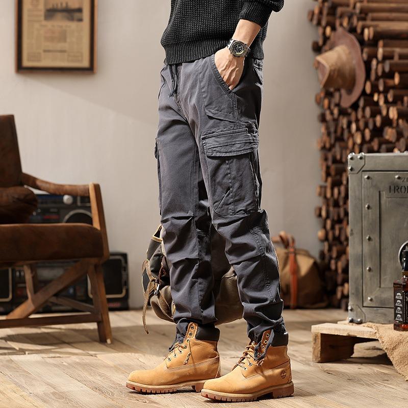 New men's overalls loose straight trousers casual pants trendy pants men's high-end sports outdoor men's clothing