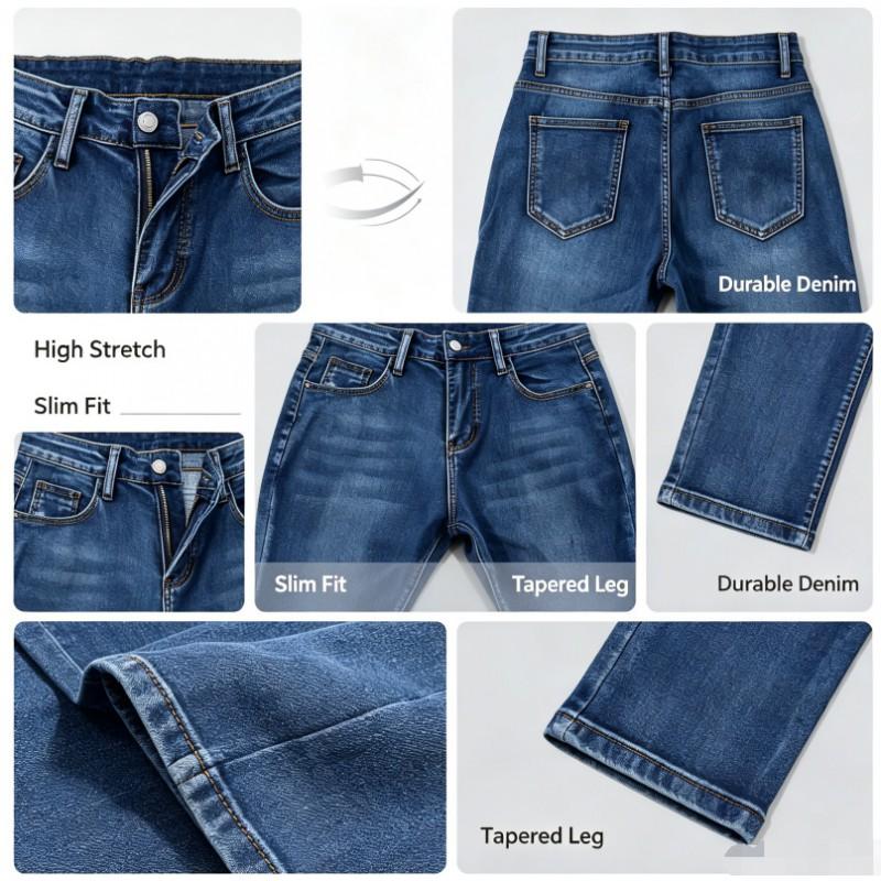 Womens High Waist Stretch Skinny Jeans Slim Fit Denim Pants Streetwear