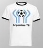 Argentina 78 World Cup Football Soccer Maradona White T-shirt 9306