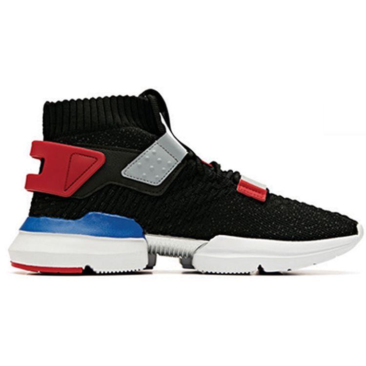 Anta Non-Slip Durable Mid-Top Running Shoes Men Sneakers Black Red Blue 91938801-2