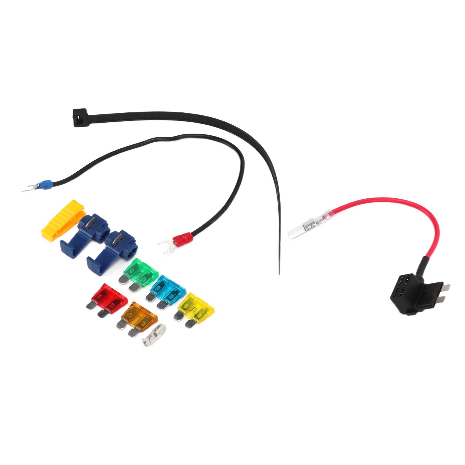 Fuse Holder Automotive Blade Fuse Holder Includes 5A 10A 15A20A 25A and 30A Fuses for Car Boat Truck