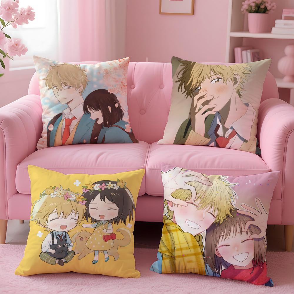 Anime Skip And Loafer Cushion Cover Cushion Cover Set 4Pcs 50X50 45X45 40X40 Pillowcase Decorative Sofa Home Decor