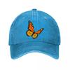 Retro Monarch Butterfly Graphic Embl  New Vintage Washed Cotton Baseball Cap Sun Hats