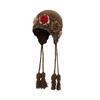 Hollow Out Tassel Beanies Bohemian Style Knit Cap Fashion Ethnic Style Hat  Girls