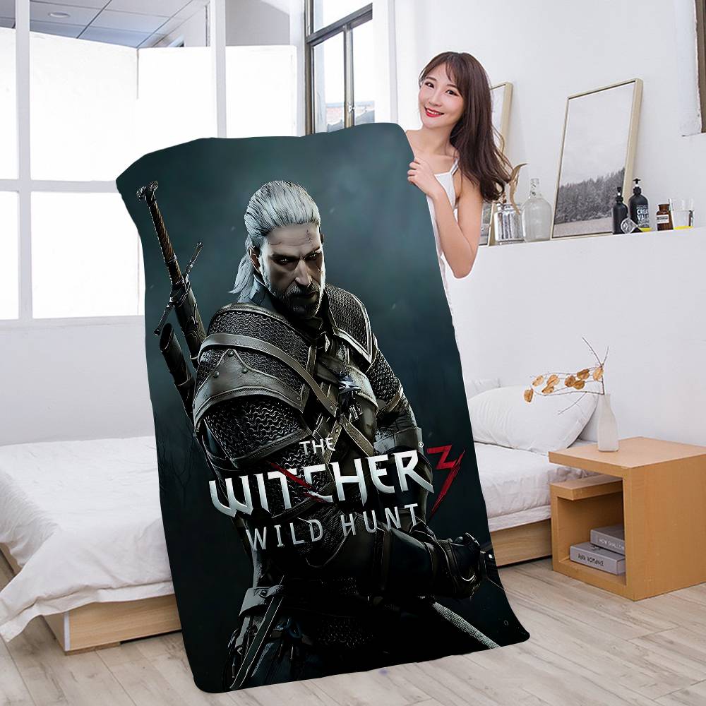 The W-Witcher 3 W-Wild Hunt Game Microfiber Blanket Quick Drying Beach Towels Oversized Super Absorbent Pool Towel Blanket
