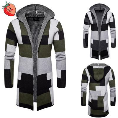 long hooded cardigan sweater mens