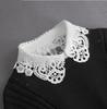 Fashion Front Tie White Fake Collar for Women Stand Detachable Collar Fake Girls Vintage Lace Ladies False Blouse Collar