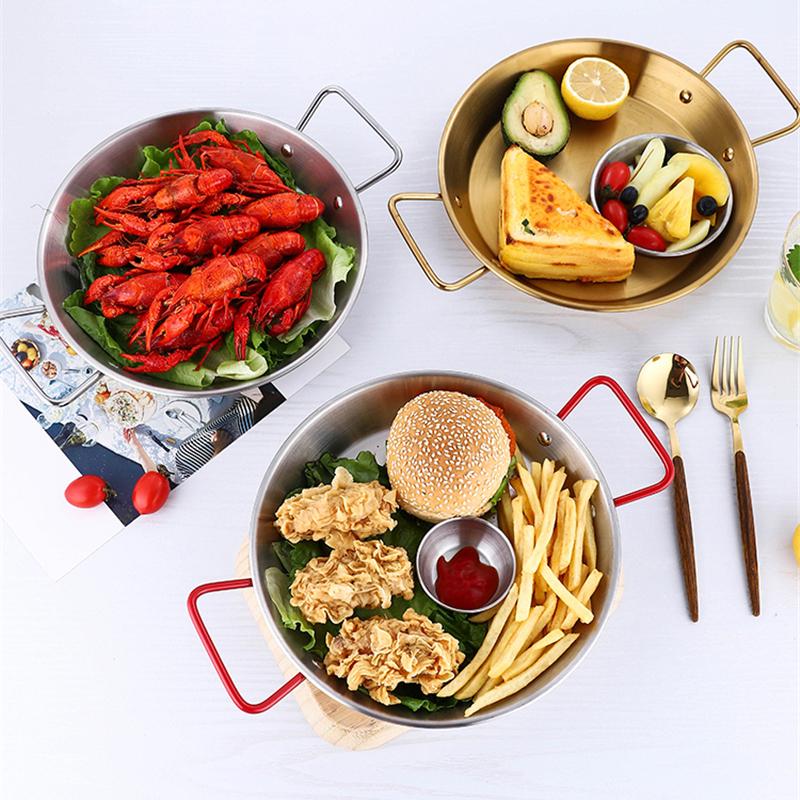 Kitchen Paella Pan Smart Utensils Kitchenware Skillet Frying Stove Home Things Stainless Steel Nonstick Cooking Tools Pancake
