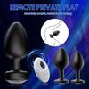 Anal Plug Sex Toys Vibrator–Silicone Butt Plugs Training Kit with Remote Control, 10 Vibration Modes, Prostate Massager for Adults