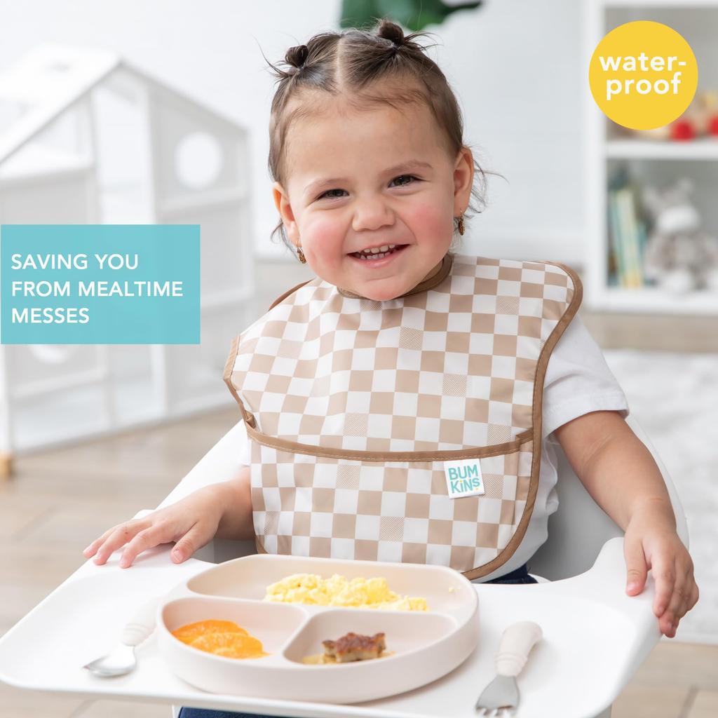 Bankins Super Bib Bib Set Japanese Machine Washable and Waterproof Bib for Ages 3-Piece Oil-Resistant (Official Product) Quick-Drying Feeding, 6-24