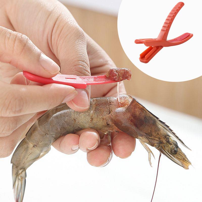 Shrimp Tail Remover Shelling Device Portable Shrimp Deveining Tool Kitchen Supplies for Protecting Nails and Keeping Fingers