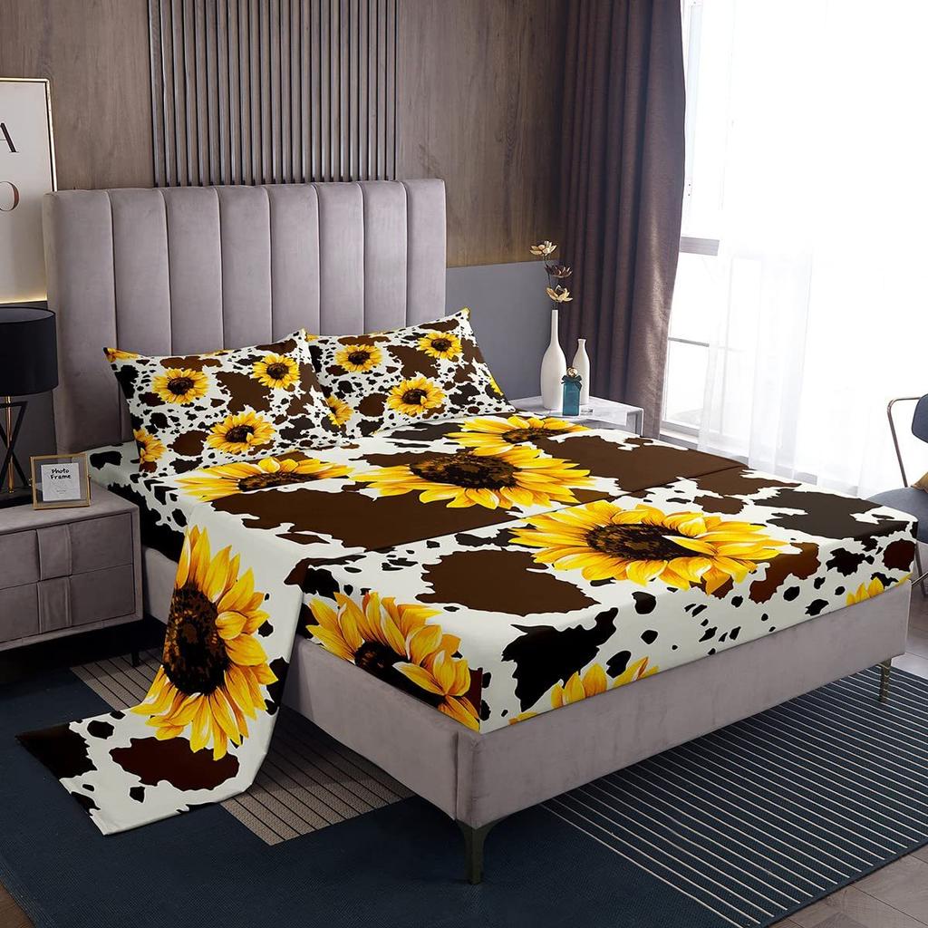 Black Marble Pattern Sheet Four-piece Bedding Set Bedroom Room Dormitory Bedding Decoration