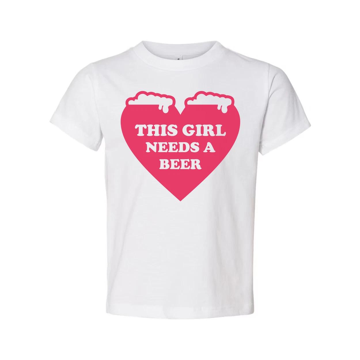 This Girl Needs A Beer Graphic Unisex Short Sleeve T Shirt For Casual Wear And E XL