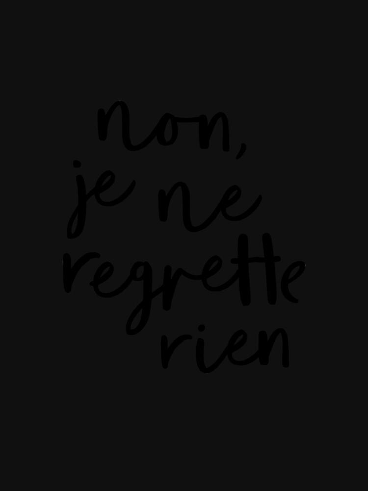 Édith Piaf Non, Je Ne Regrette Rien Klassisches T-Shirt