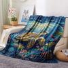 1PC Turtle style  Print FlAannel Blanket, High quality Comfortable for All Seasons, Home Decor, Warmth and Comfort