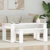Coffee Table Set 2 Pieces White 100 X 50 X 42 Cm Engineered Wood